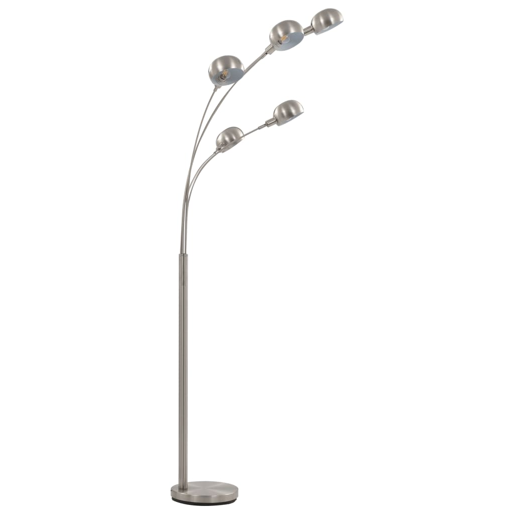 Stehlampe 200 cm 5 x E14 Silbern
