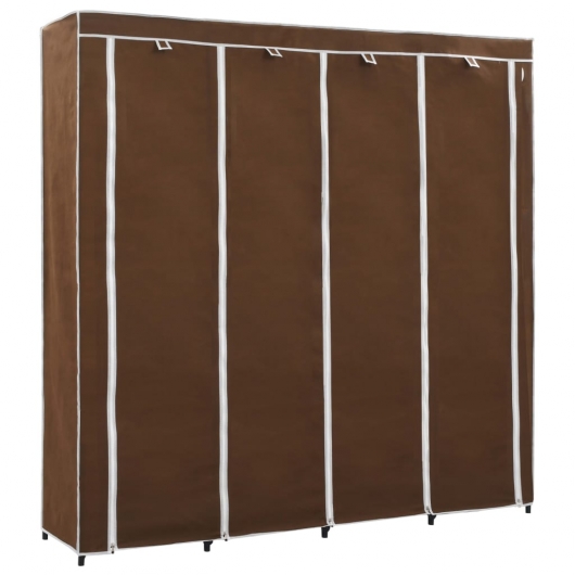 Kleiderschrank mit 4 Fächern Braun 175 x 45 x 170 cm