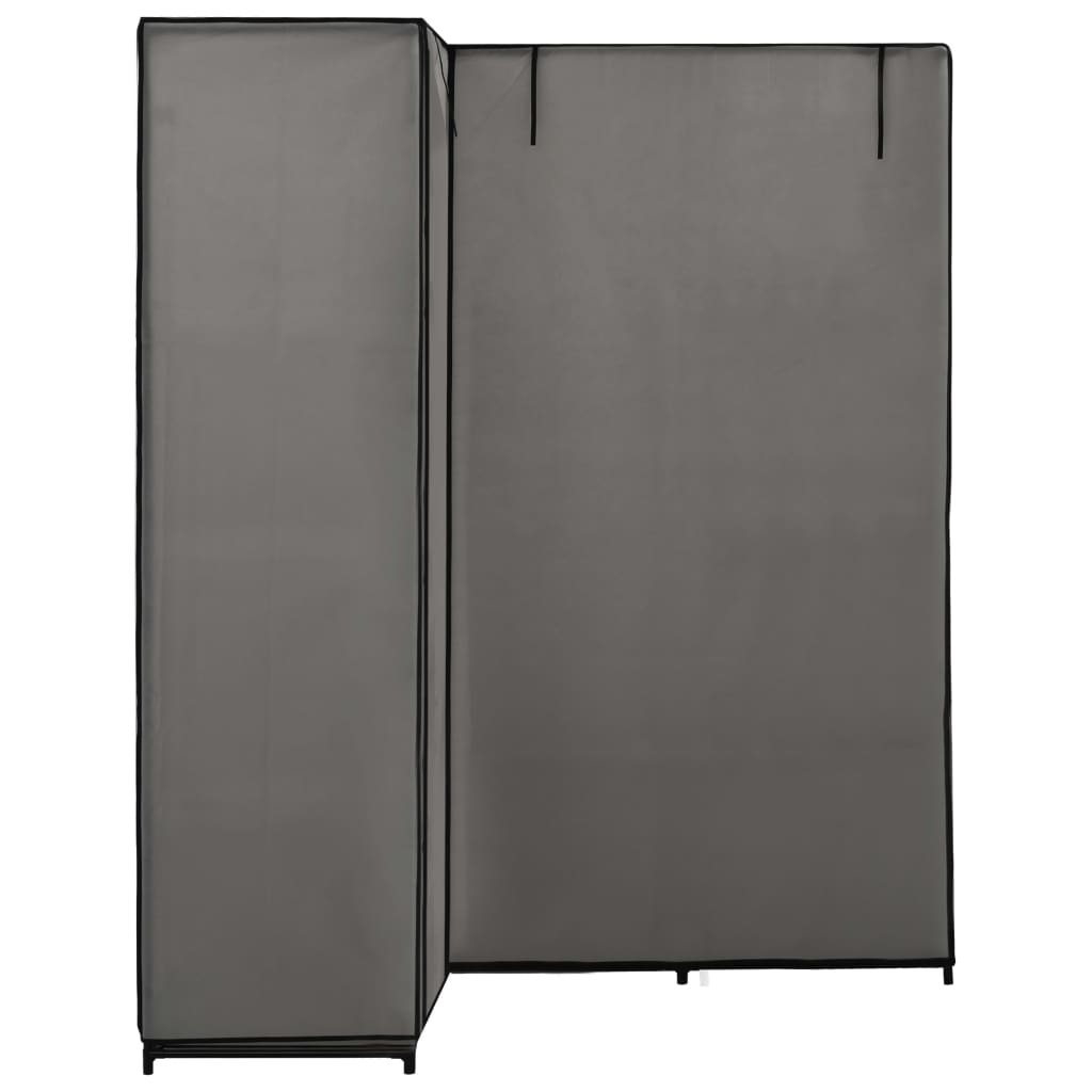 Eckkleiderschrank Grau 130 x 87 x 169 cm