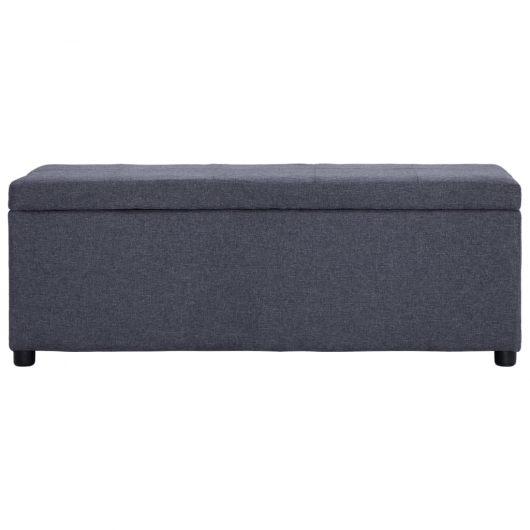 Bank mit Staufach 116 cm Dunkelgrau Polyester