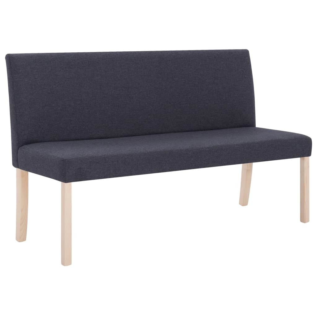Sitzbank 139,5 cm Dunkelgrau Polyester
