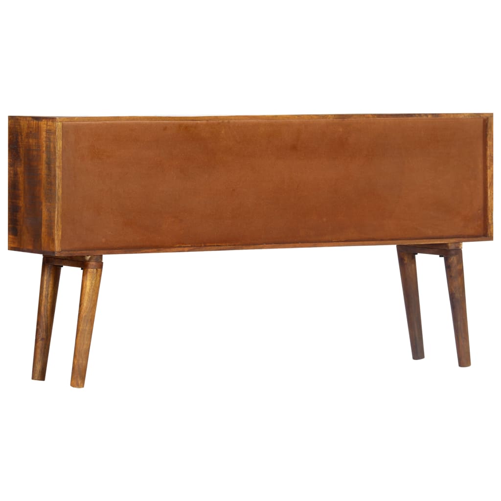 Sideboard mit Druckmustern 130x30x70 cm Massivholz Mango