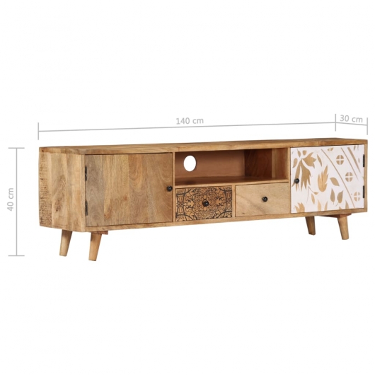 TV-Schrank 140x30x40 cm Massivholz Mango