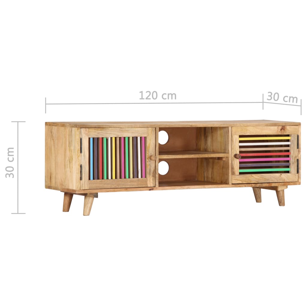 TV-Schrank 120x30x40 cm Massivholz Mango
