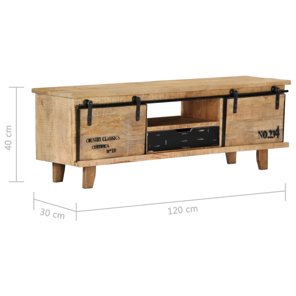 TV-Schrank 120x30x40 cm Massivholz Mango