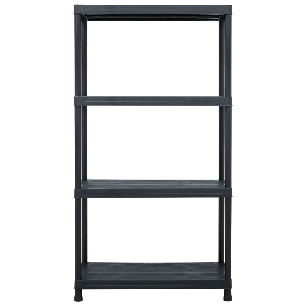 Lagerregale 5 Stk. Schwarz 60 x 30 x 138 cm Kunststoff