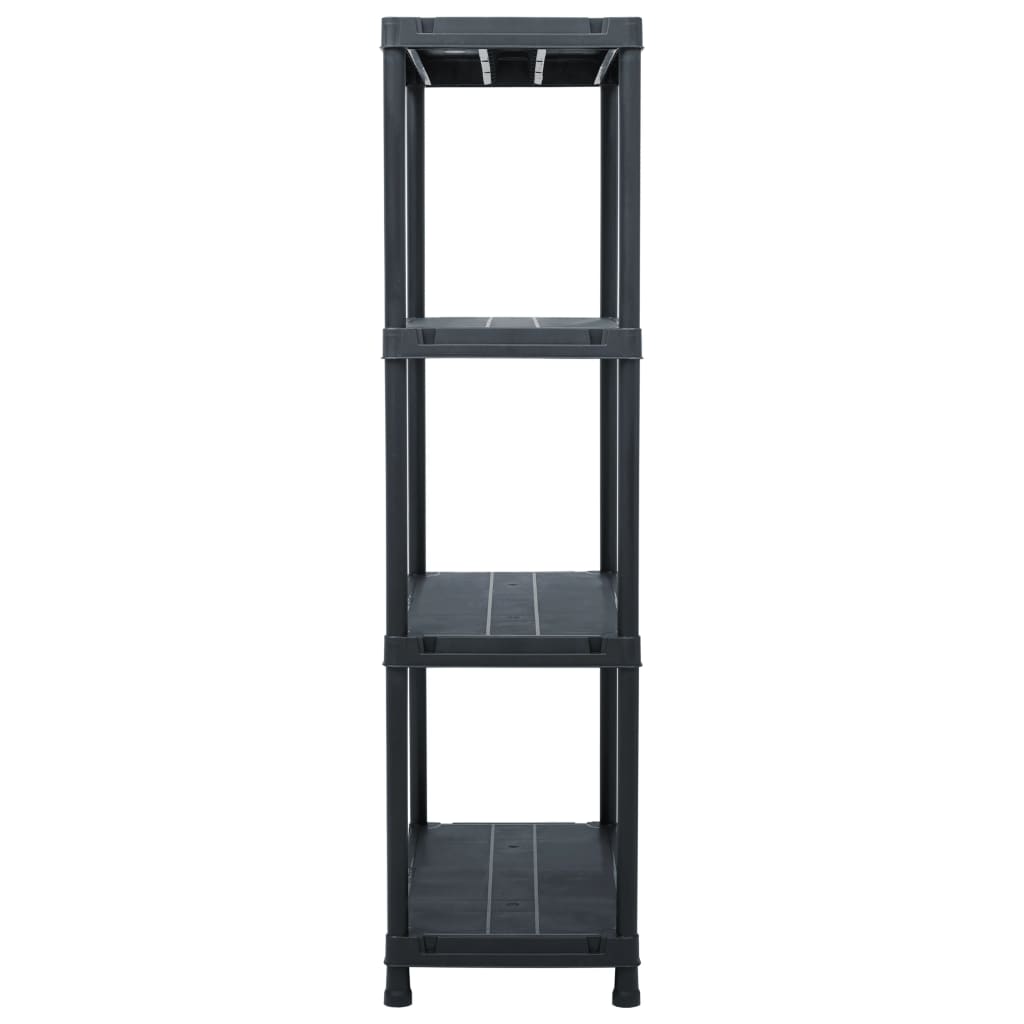 Lagerregale 5 Stk. Schwarz 60 x 30 x 138 cm Kunststoff