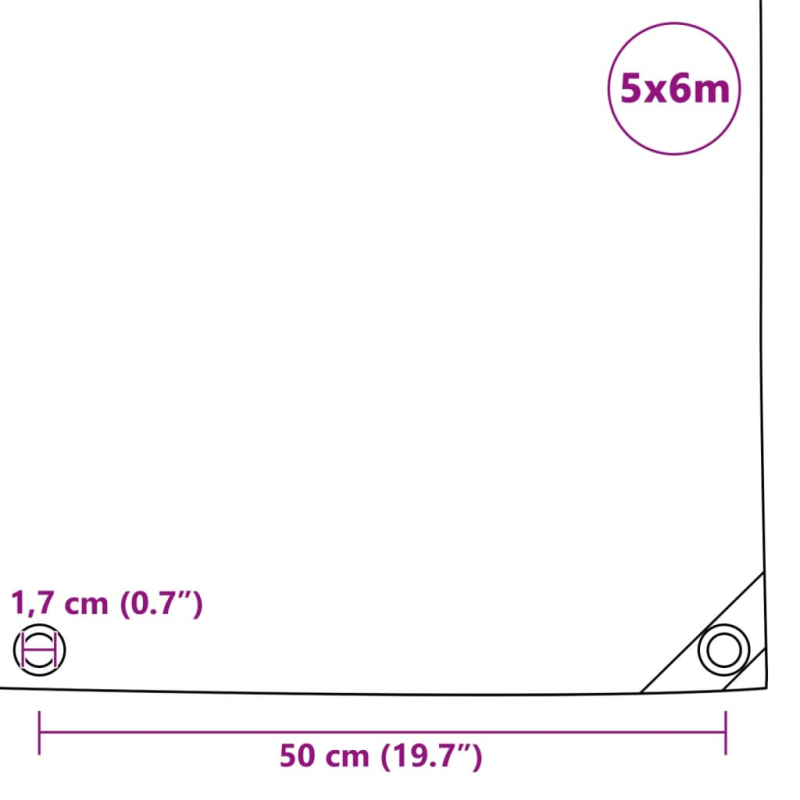 Abdeckplane 650 g/m² 5x6 m Grün