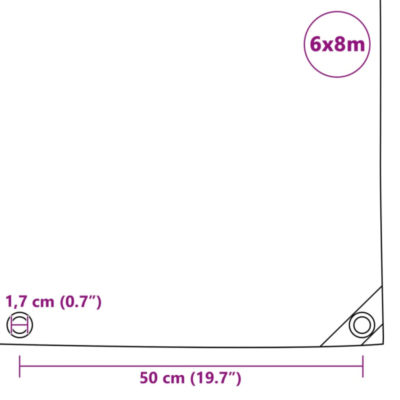 Abdeckplane 650 g/m² 6 x 8 m Grün