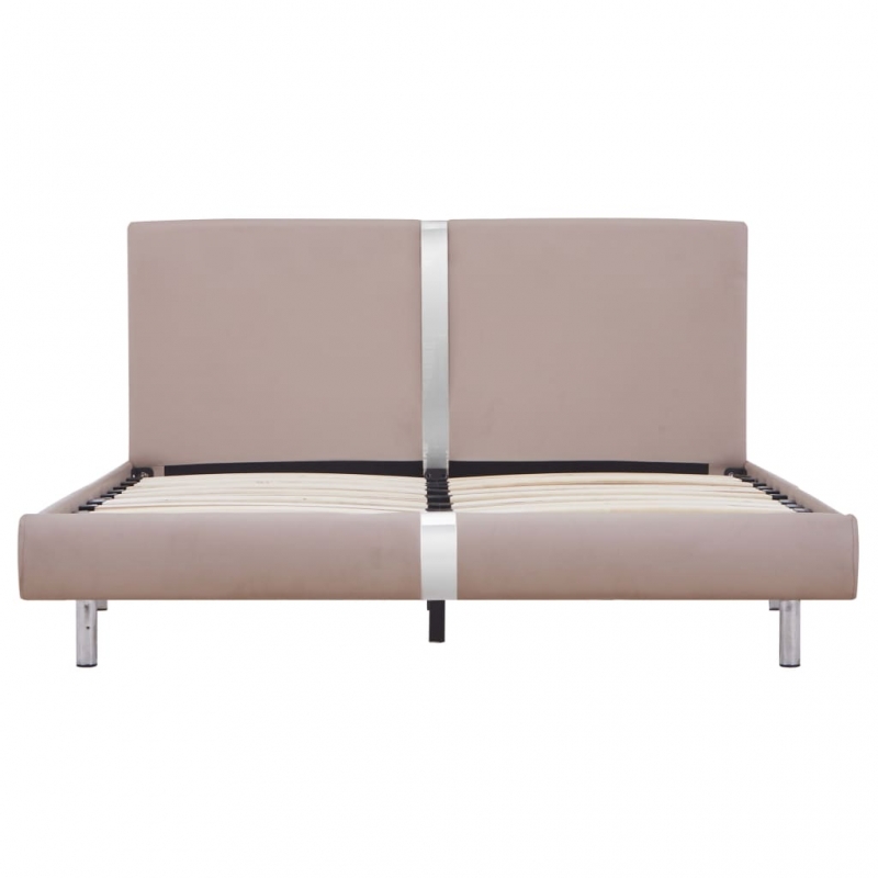 Bettgestell Cappuccino-Braun Kunstleder 140x200 cm