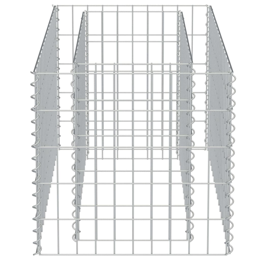 Gabionen-Hochbeet Verzinkter Stahl 90×50×50 cm