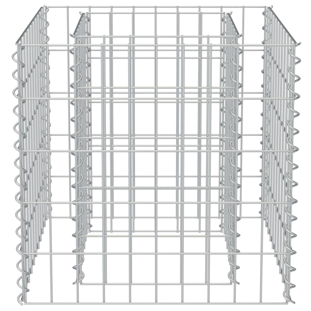 Gabionen-Hochbeet Verzinkter Stahl 50×50×50 cm