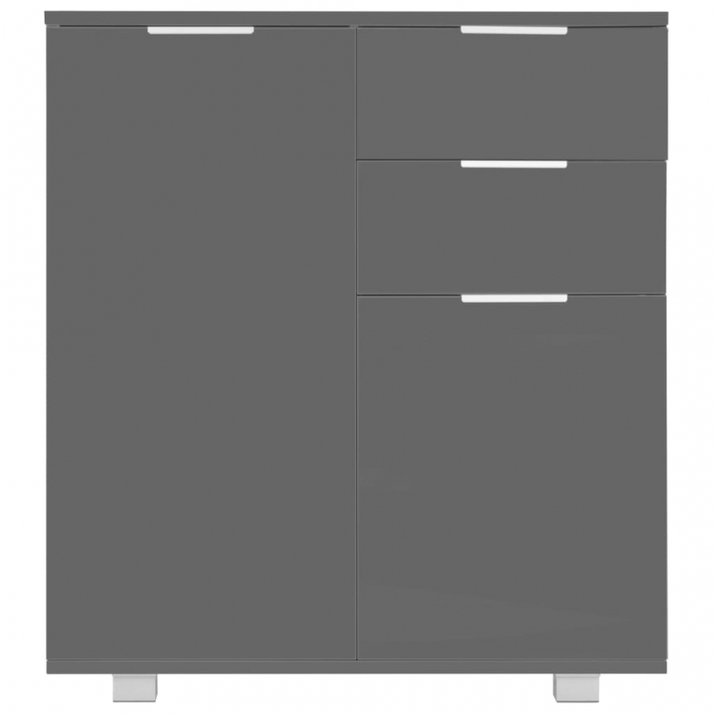 Sideboard Hochglanz-Grau 71x35x80 cm Holzwerkstoff