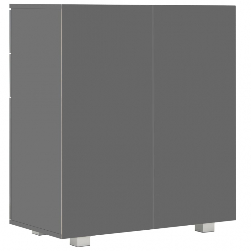 Sideboard Hochglanz-Grau 71x35x80 cm Holzwerkstoff