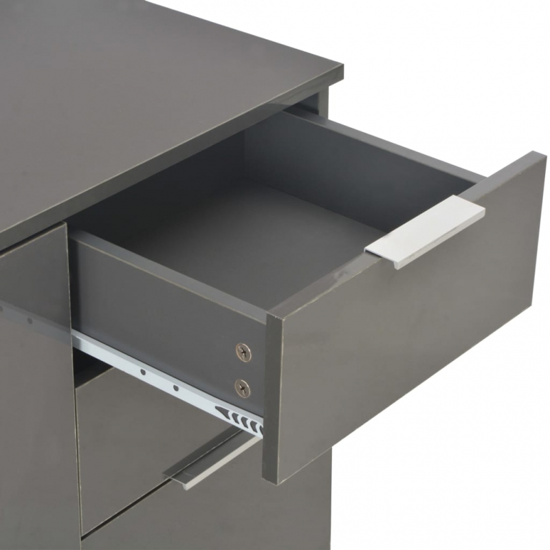 Sideboard Hochglanz-Grau 71x35x80 cm Holzwerkstoff