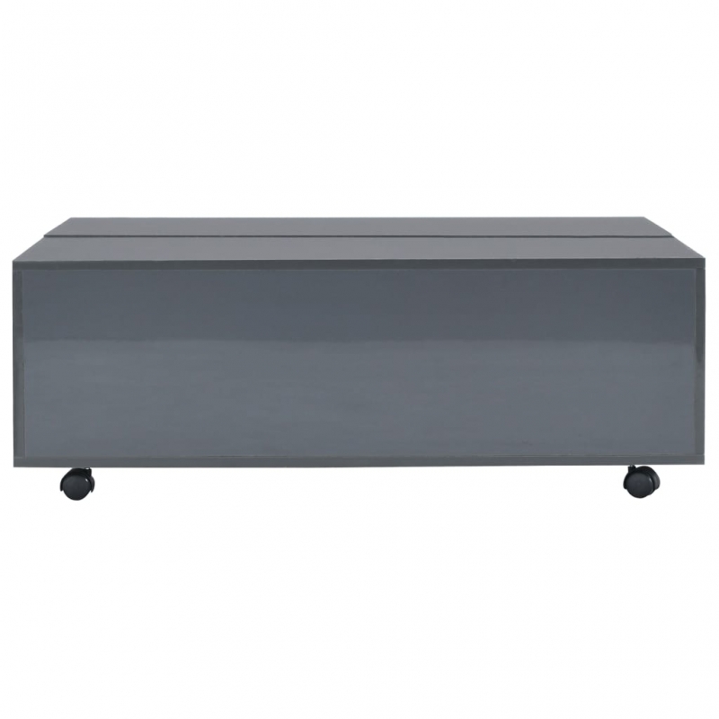 Couchtisch Hochglanz-Grau 100x100x35 cm