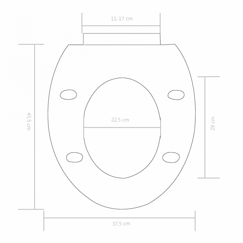 Toilettensitz mit Absenkautomatik und Quick-Release-Design Weiß