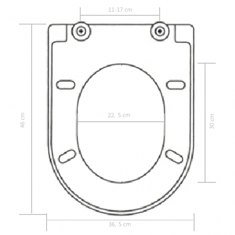 Toilettensitz mit Absenkautomatik und Quick-Release-Design Weiß