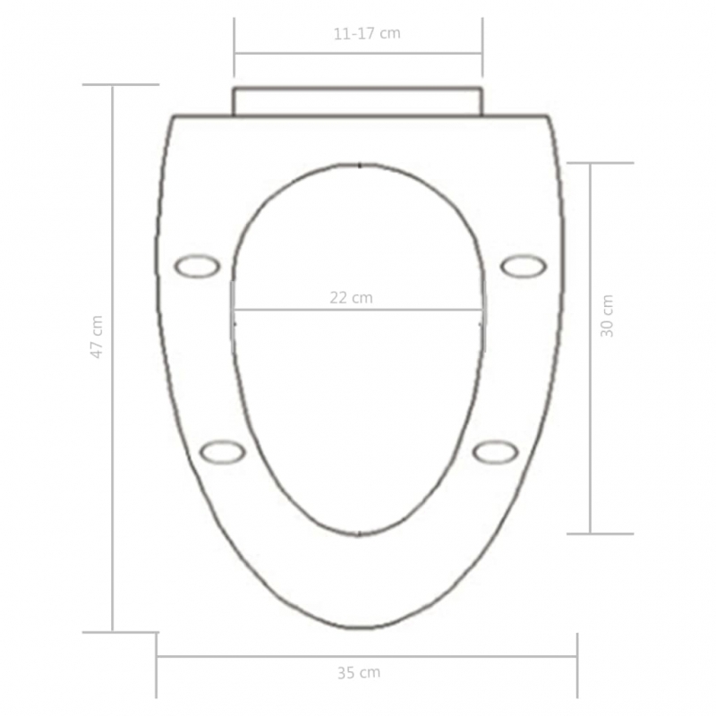 Toilettensitz mit Absenkautomatik und Quick-Release Schwarz