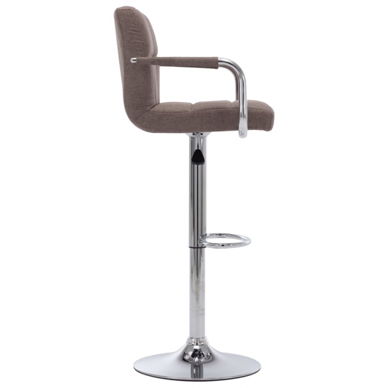 Barhocker Taupe Stoff