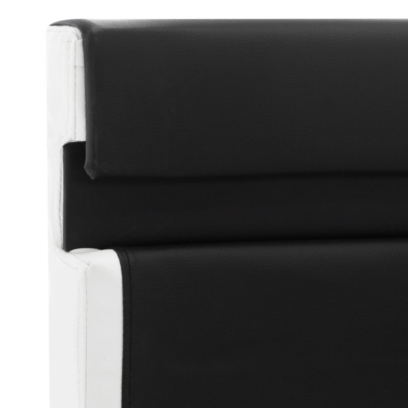 Bettgestell mit LED Schwarz Kunstleder 90x200 cm