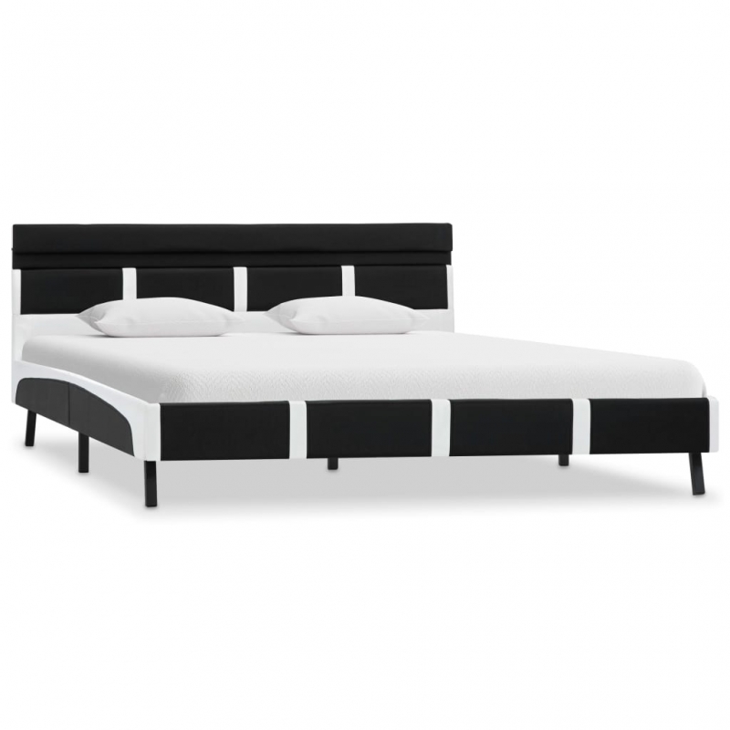 Bett mit LED-Beleuchtung ohne Matratze Schwarz 120x200 cm