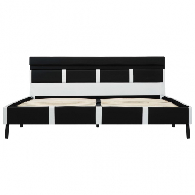 Bett mit LED-Beleuchtung ohne Matratze Schwarz 120x200 cm