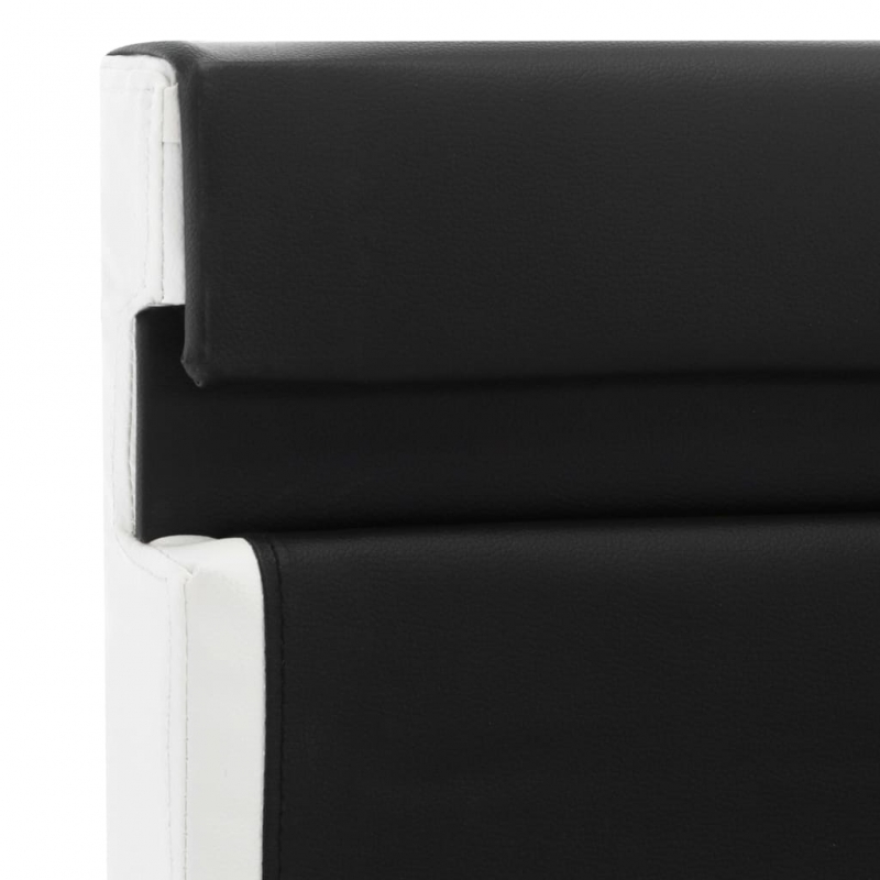 Bett mit LED-Beleuchtung ohne Matratze Schwarz 120x200 cm