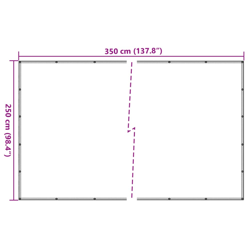 Anhängernetz HDPE 2,5x3,5 m Schwarz