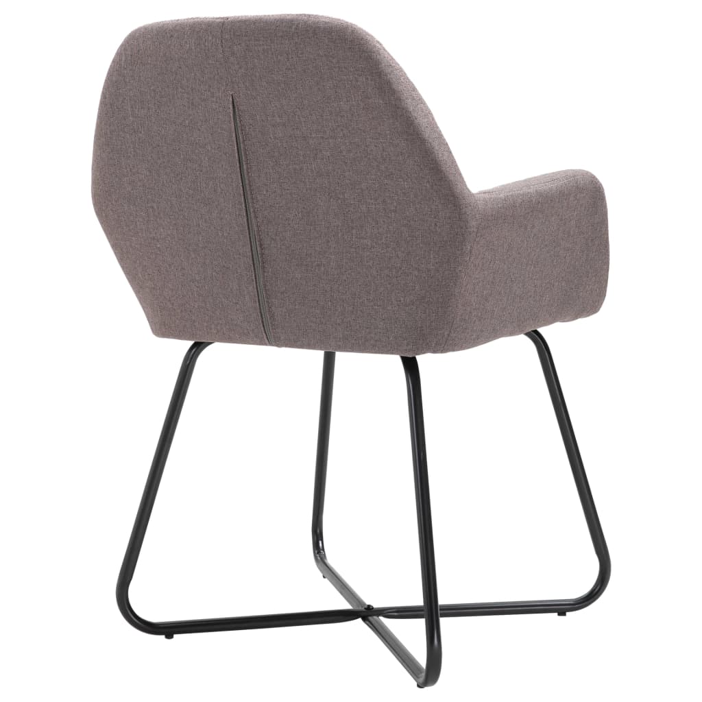 Esszimmerstühle 2 Stk. Taupe Stoff