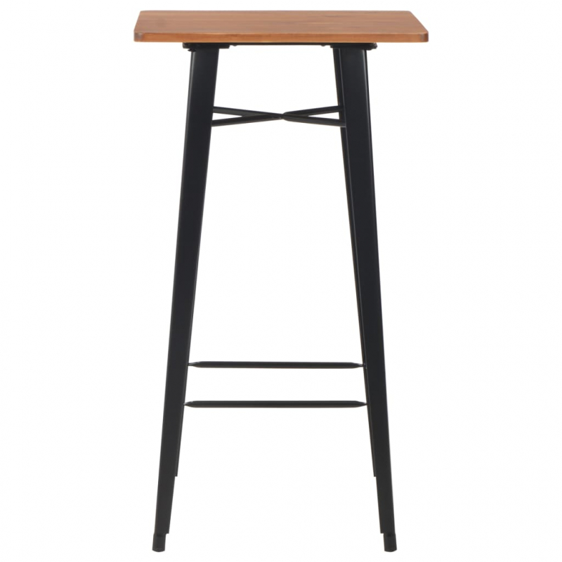 3-teiliges Bar-Set Stahl Schwarz