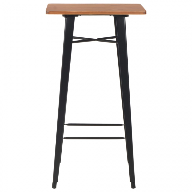 3-teiliges Bar-Set Stahl Schwarz