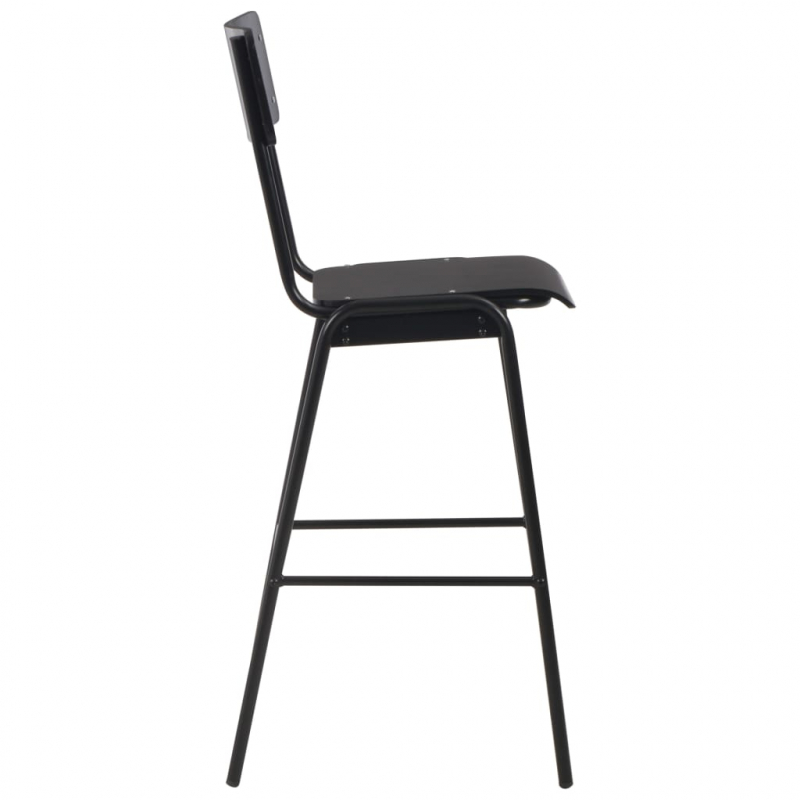 3-teiliges Bar-Set Stahl Schwarz