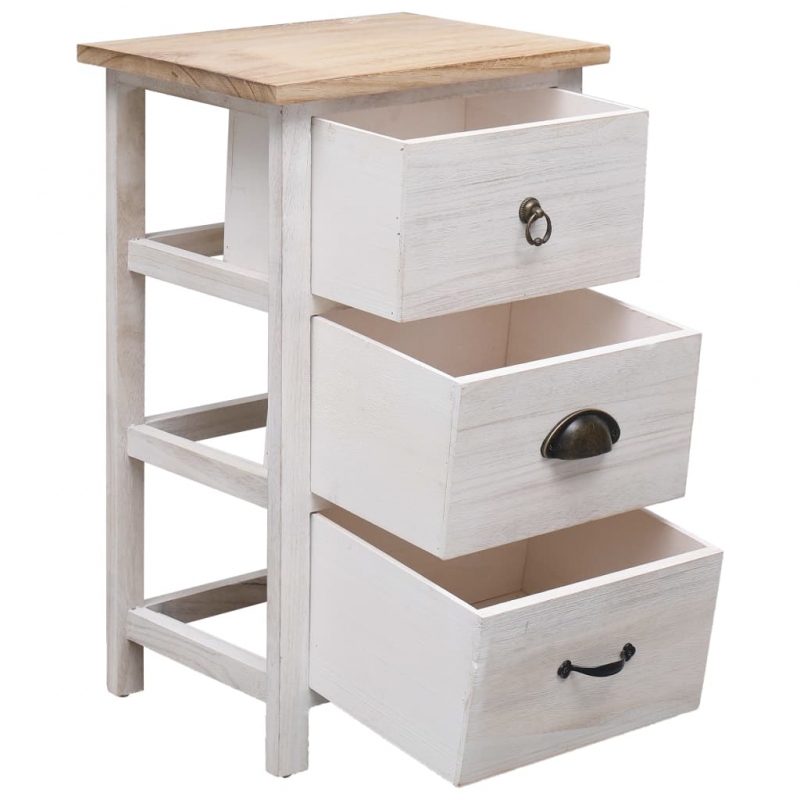 Beistellschrank 35x25x57 cm Massivholz Paulownia