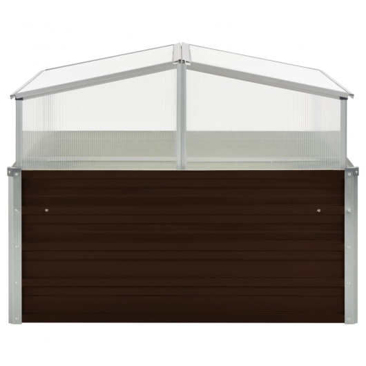Gewächshaus Braun 100 x 100 x 85 cm Verzinkter Stahl
