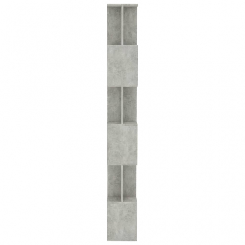 Bücherregal/Raumteiler Betongrau 80x24x192 cm Holzwerkstoff