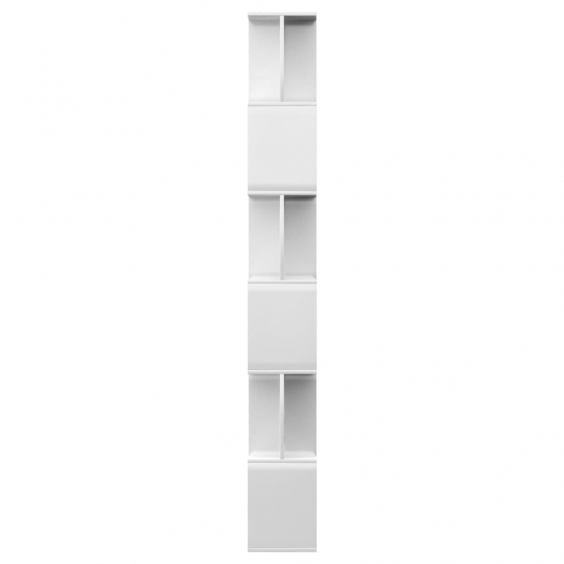 Bücherregal/Raumteiler Hochglanz-Weiß 80x24x192 cm