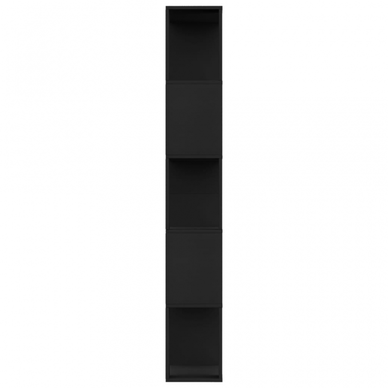 Bücherregal/Raumteiler Schwarz 80x24x159 cm Holzwerkstoff