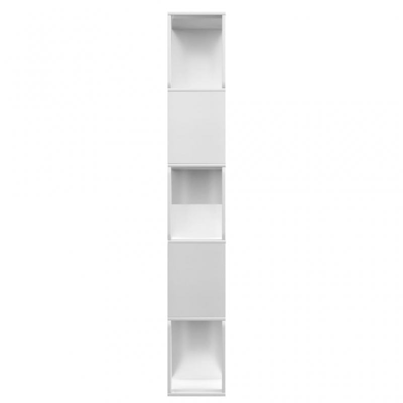 Bücherregal/Raumteiler Hochglanz-Weiß 80x24x159 cm