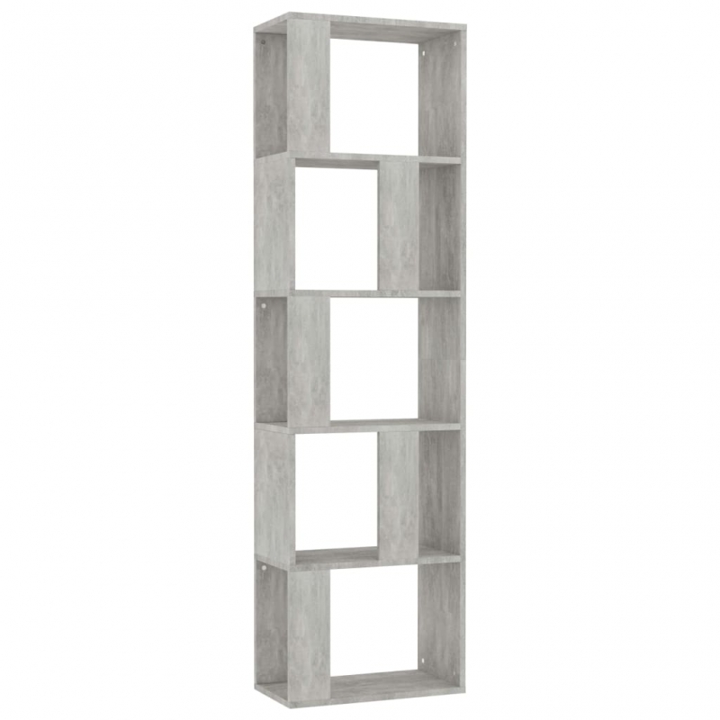 Bücherregal/Raumteiler Betongrau 45x24x159 cm Holzwerkstoff