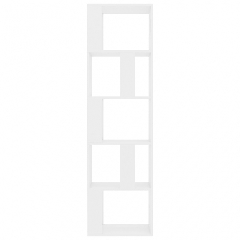 Bücherregal/Raumteiler Hochglanz-Weiß 45x24x159cm Holzwerkstoff