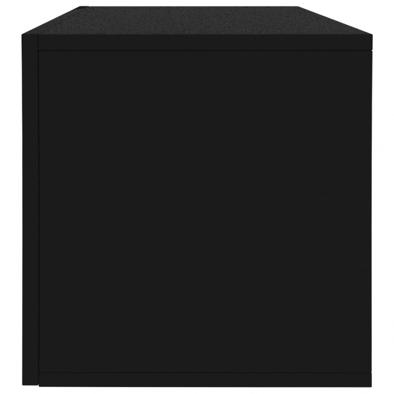 Schallplatten-Aufbewahrungsbox Schwarz 71x34x36cm Holzwerkstoff