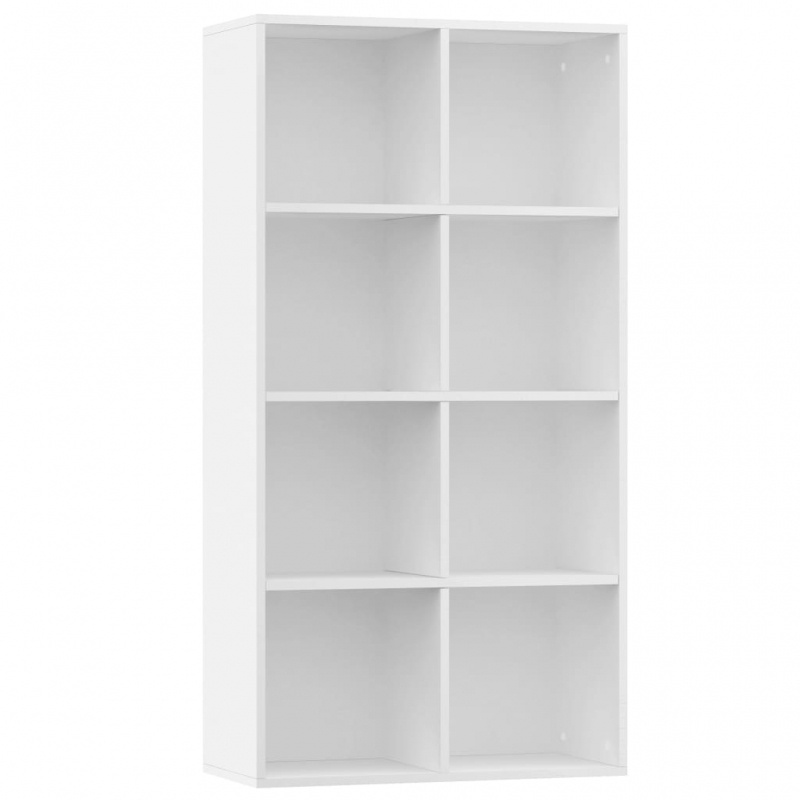 Bücherregal/Sideboard Weiß 66×30×130 cm Holzwerkstoff