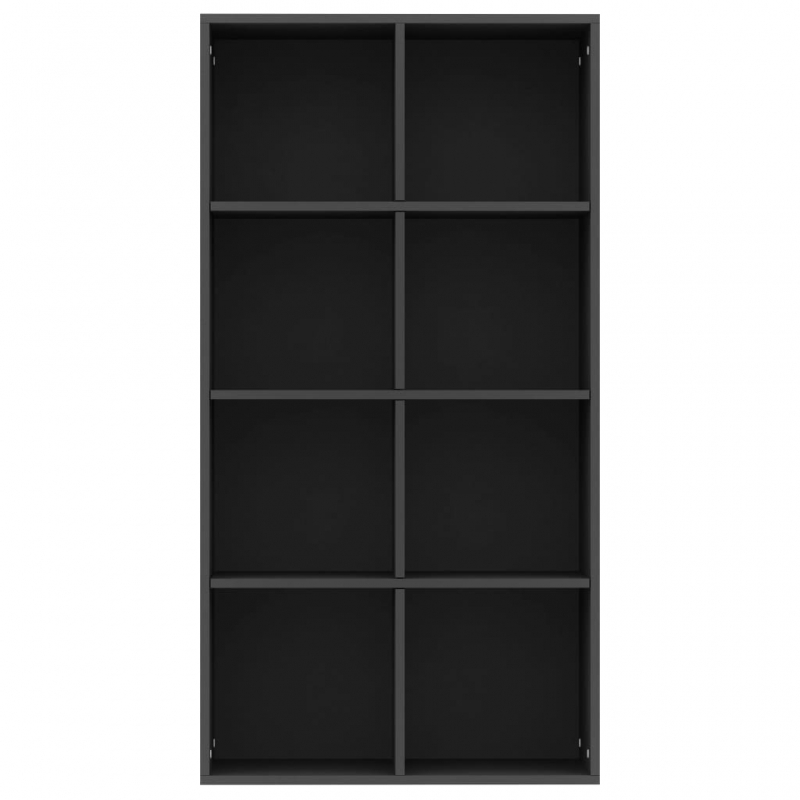 Bücherregal/Sideboard Schwarz 66×30×130 cm Holzwerkstoff