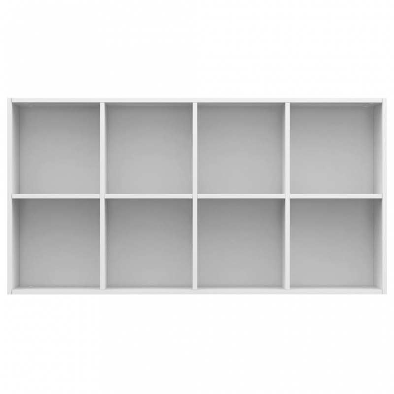 Bücherregal/Sideboard Hochglanz-Weiß 66×30×130 cm Holzwerkstoff