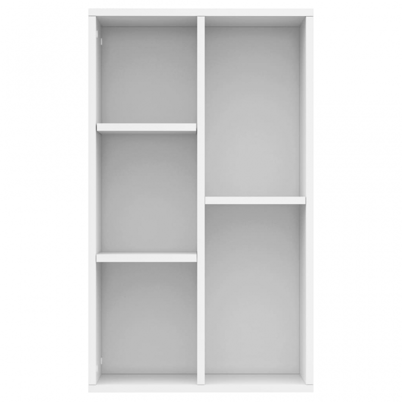 Bücherregal/Sideboard Hochglanz-Weiß 50x25x80 cm Holzwerkstoff