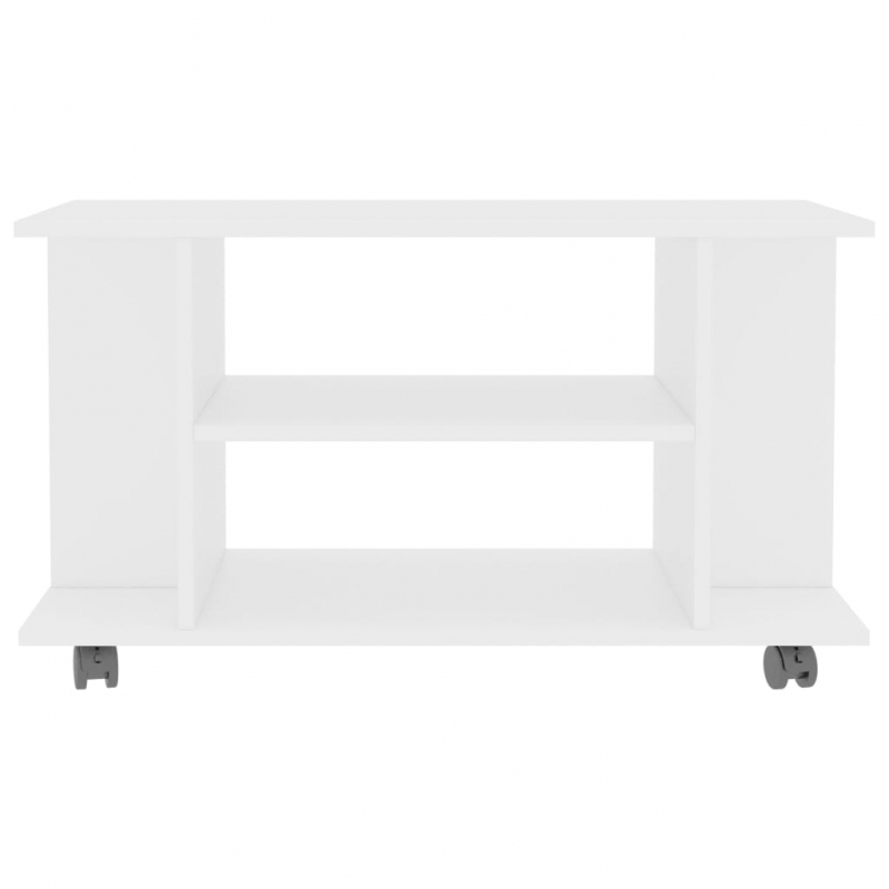 TV-Schrank mit Rollen Weiß 80x40x45 cm Holzwerkstoff