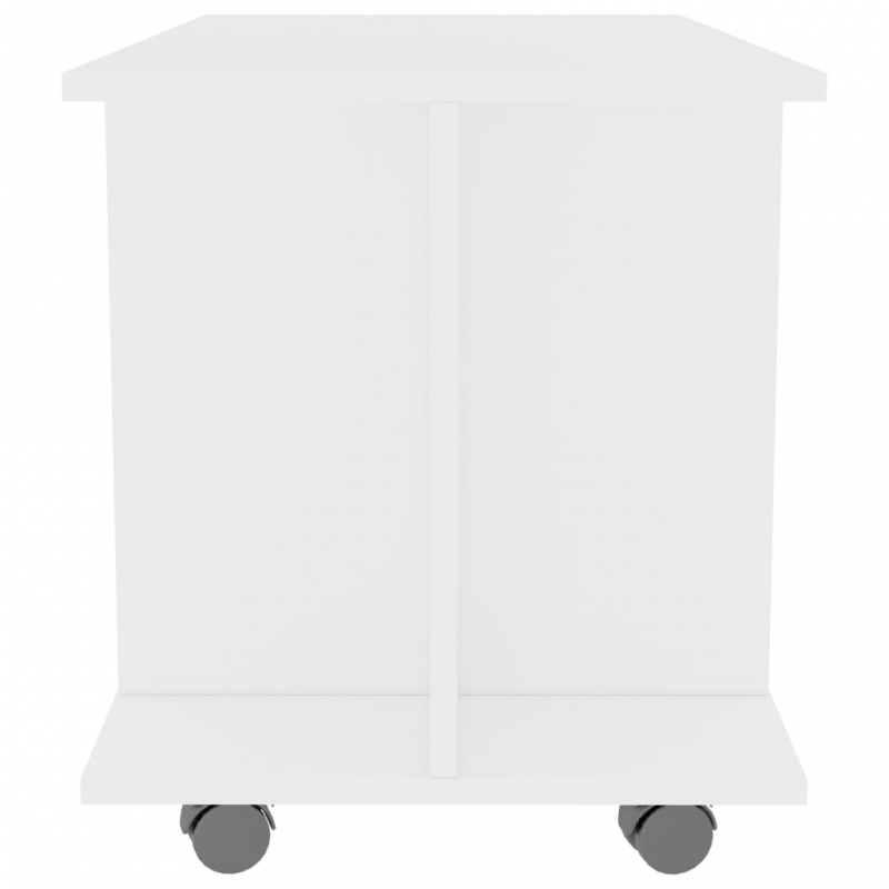 TV-Schrank mit Rollen Weiß 80x40x45 cm Holzwerkstoff