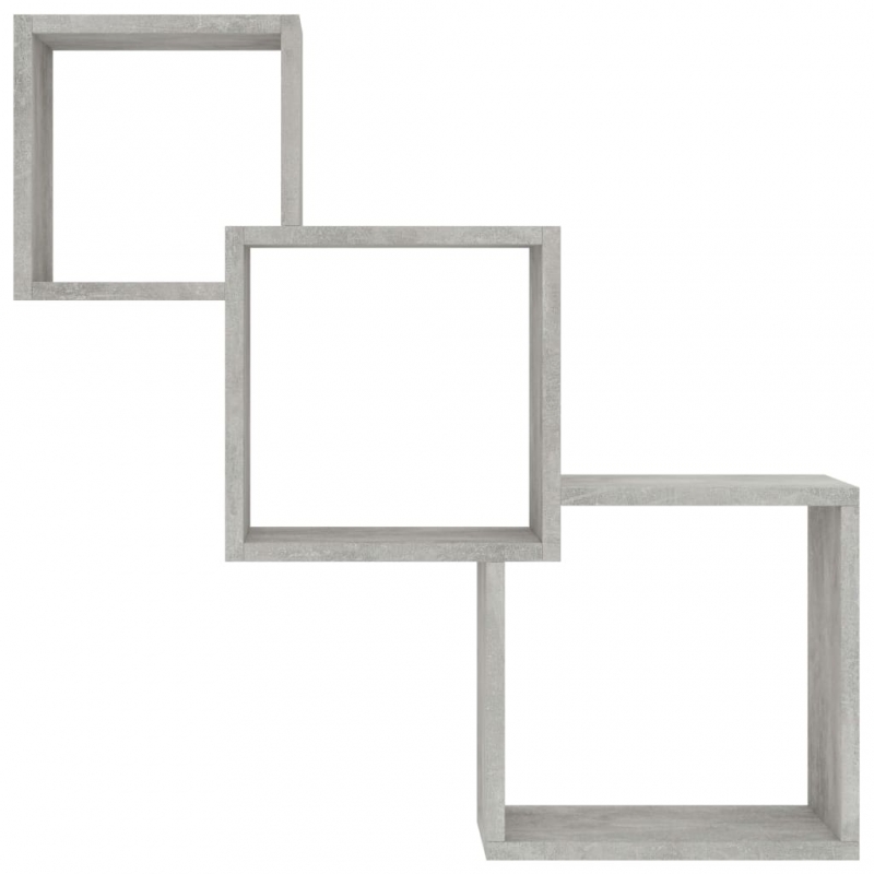 Cube Wandregale Betongrau 84,5x15x27 cm Holzwerkstoff