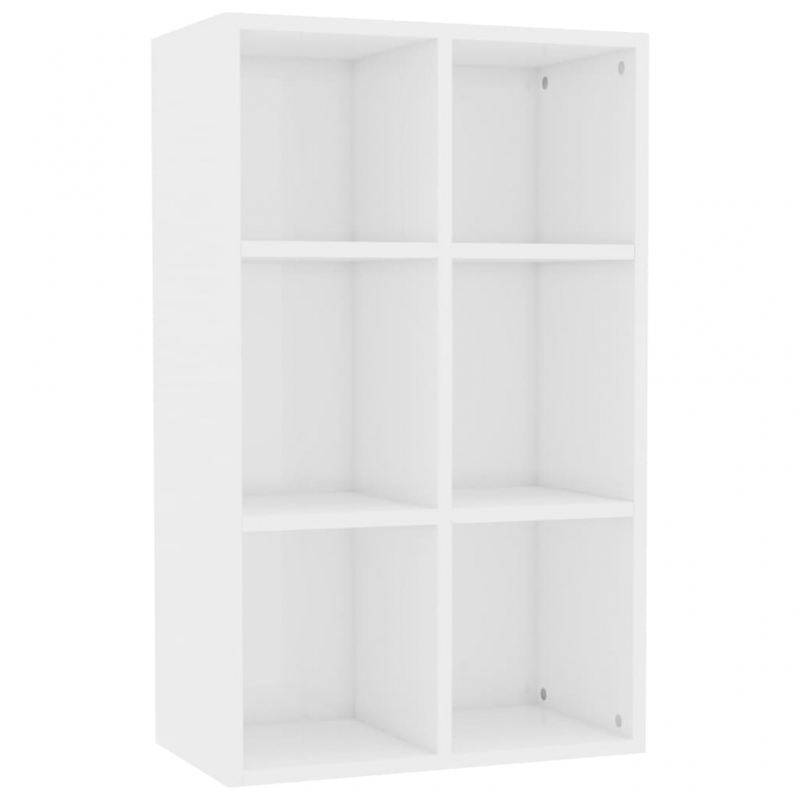 Bücherregal/Sideboard Hochglanz-Weiß 66x30x98 cm Holzwerkstoff